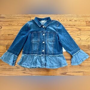 Tribal Jeans Peplum Bell Sleeve Denim Jean Jacket Women’s Small NEW WITH TAGS